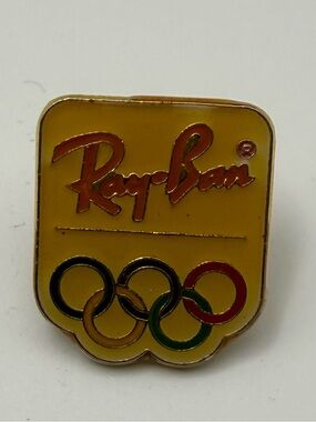 Ray-Ban Yellow Enamel Olympic Ring Pin